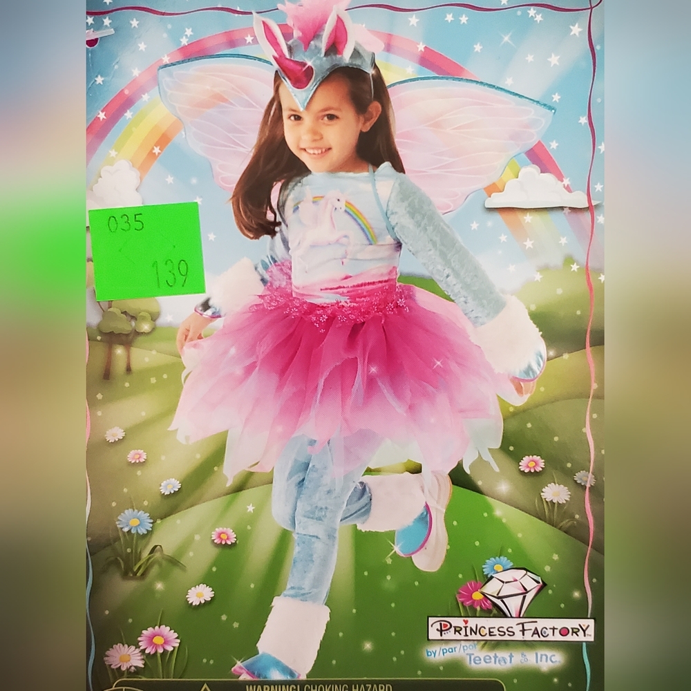 Unicorn Costume for Kids - Blue and Pink
